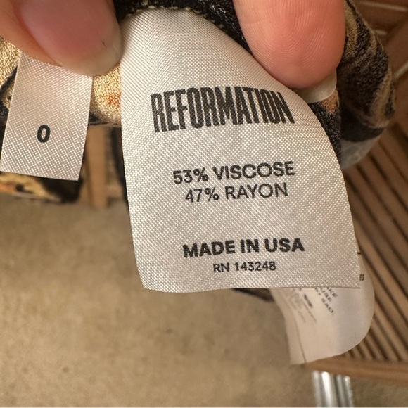 Rare Reformation Afternoon Birds Print Midi Dress size 0 - Picture 5 of 6